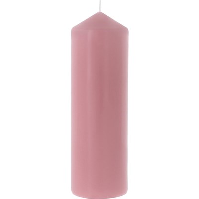 Bougie cylindrique rosé 8 × 25 cm