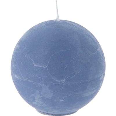 Bougie boule RR bleu fumée 8 × 8 cm