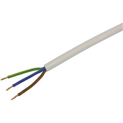 Câble Td 3 × 1 mm², 10 m blanc