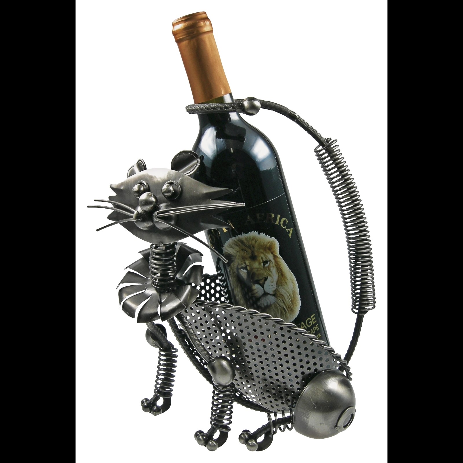 Porte-bouteille de Vin Chat Métal
