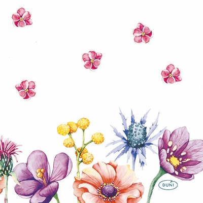 Serviettes 24 × 24 cm fleurs