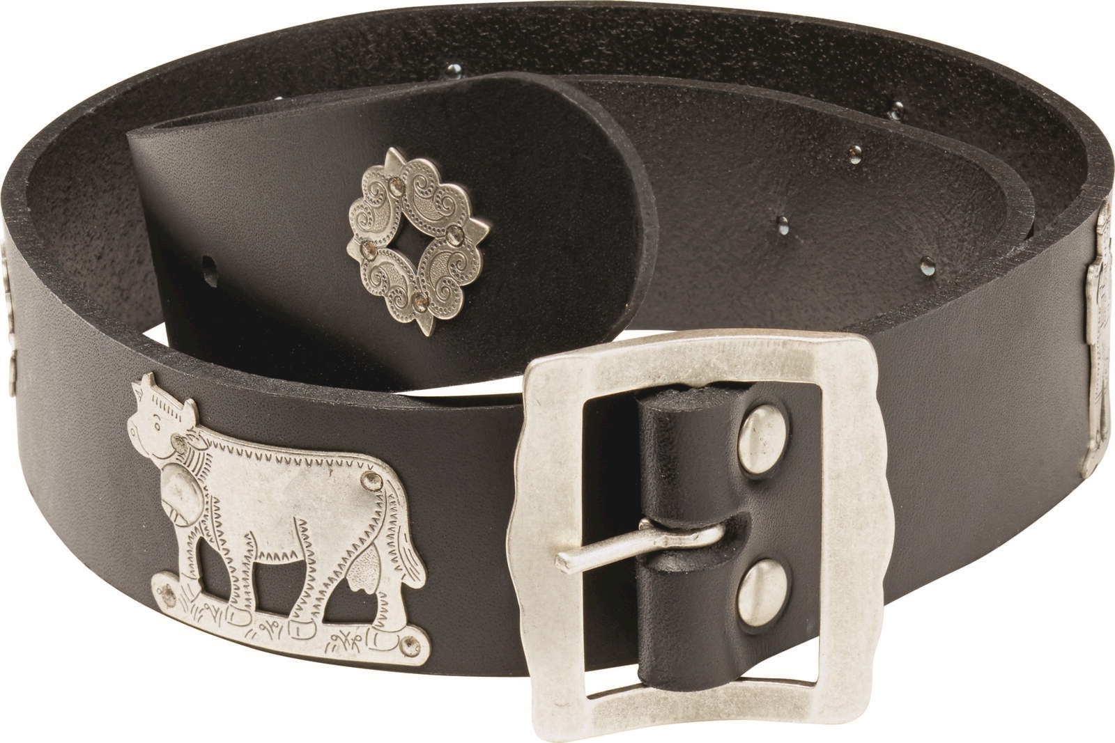Ceinture Ch eli noir argent Acheter Ceinture LANDI