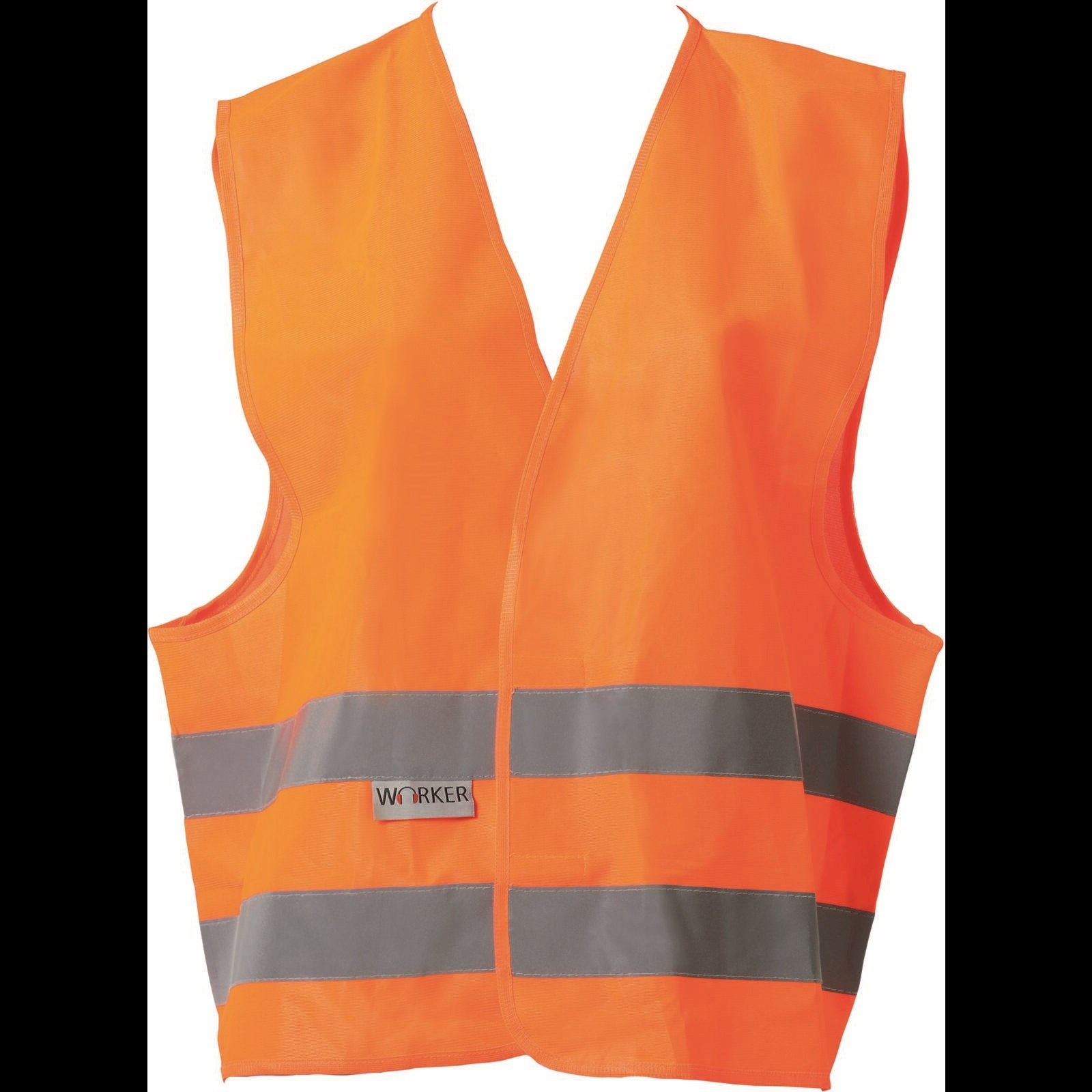 Leuchtweste / Warnweste orange - Metal Badge