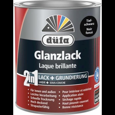 Acryllack Glanz Tiefschwarz 750 ml