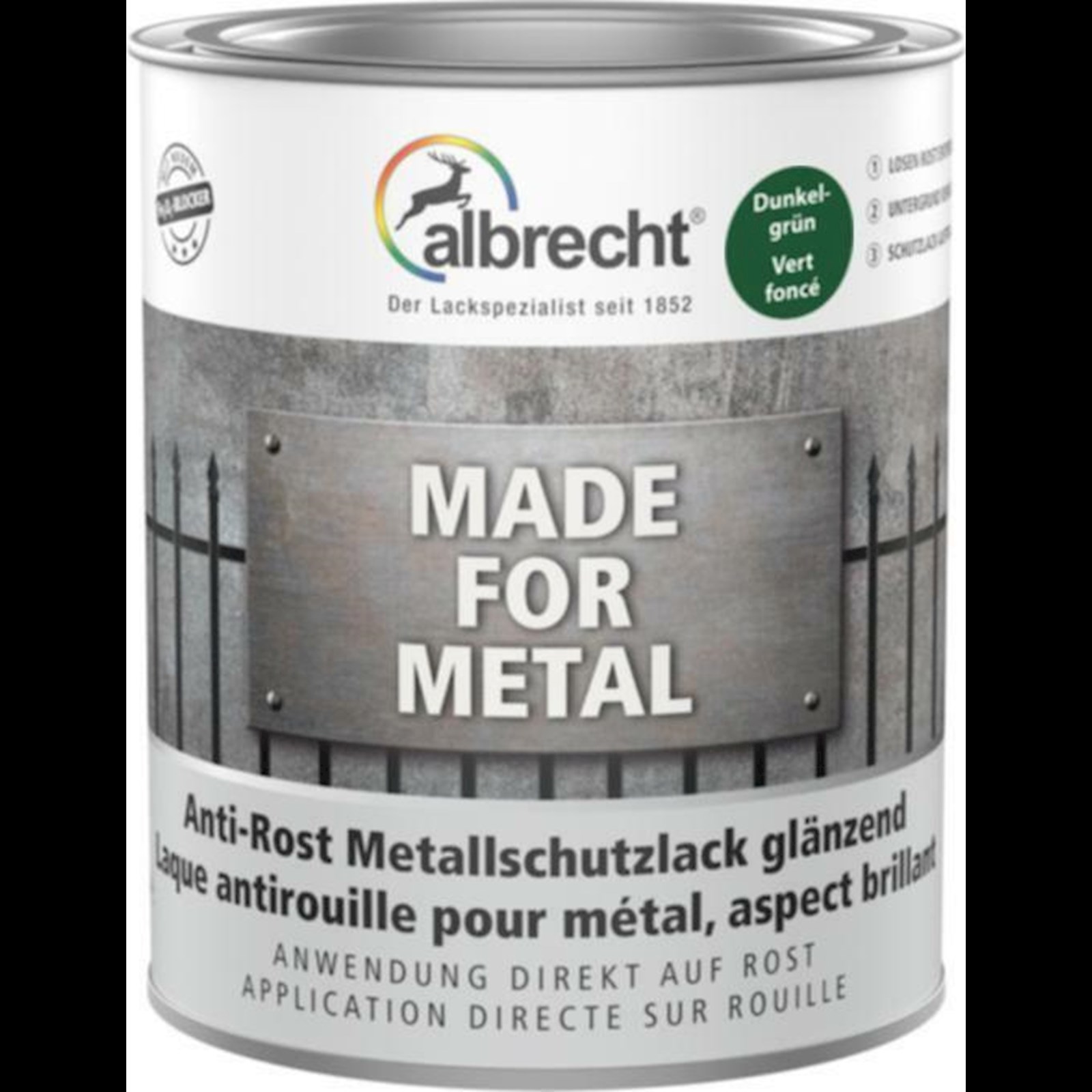 Peinture p. métal vert foncé 750 ml Acheter - Couleurs / peintures - LANDI