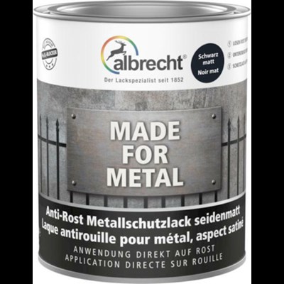 Peinture p. métal noir mat 750 ml