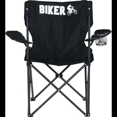 Chaise camping Biker noir